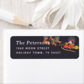 Étiquette Adresse de retour de Noël Orbit (En situation)