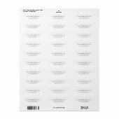 Étiquette Adresse de retour de nom de monogramme à deux lett (Feuille entière)