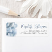 Étiquette Adresse de retour de nuage à l'aquarelle (En situation)