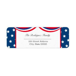 Étiquette Adresse de retour de Patriotic USA personnalisée