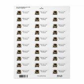 Étiquette Adresse de retour de Pekingese (Feuille entière)