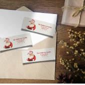 Étiquette Adresse de retour de Père Noël rouge classique tir