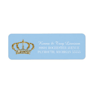 Étiquette Adresse de retour de petits bleus layette de