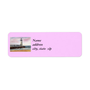 Étiquette Adresse de retour de phare du nord de musoir de