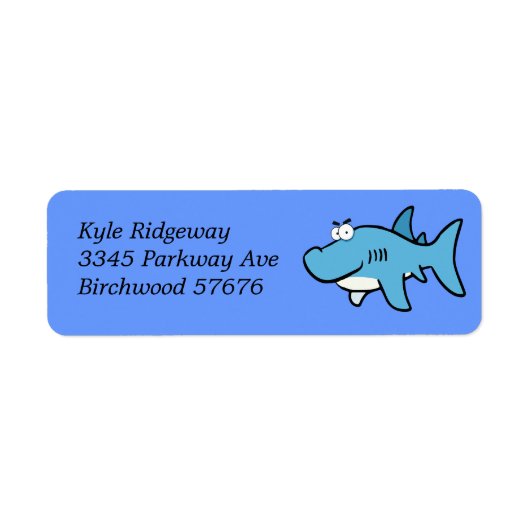 Étiquette Adresse de retour de requin (Devant)