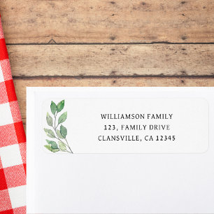 Étiquette Adresse de retour de réunion familiale
