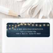Étiquette Adresse de retour de RSVP de mariage rustique (En situation)