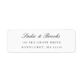 Étiquette Adresse de Retour de Script Classique (Devant)