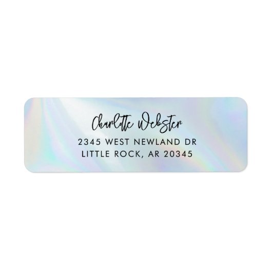 Étiquette Adresse de retour de script Cursive moderne (Devant)