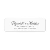 Étiquette Adresse de retour de script élégant et moderne (Devant)