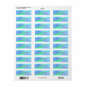 Étiquette Adresse de retour de script élégante simple modern (Feuille entière)