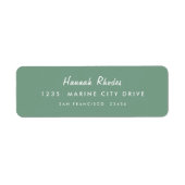 Étiquette Adresse de retour de script manuscrit simple et mo (Devant)