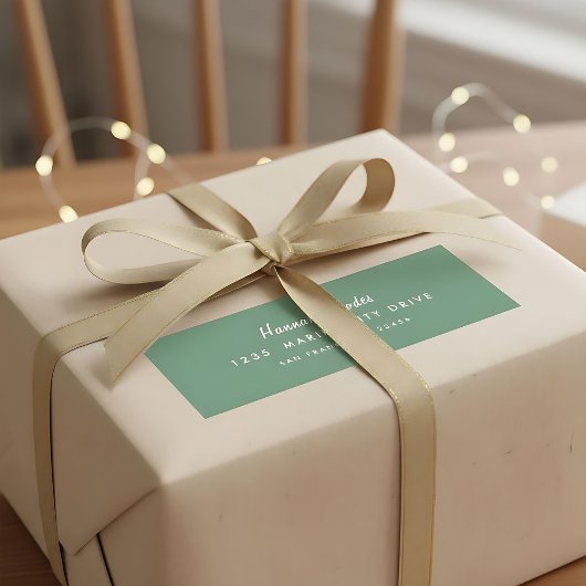 Étiquette Adresse de retour de script manuscrit simple et mo