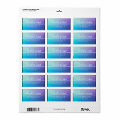 Étiquette Adresse de retour de script moderne (Feuille entière)