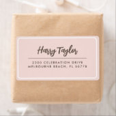 Étiquette Adresse de retour de script moderne simple (En situation)