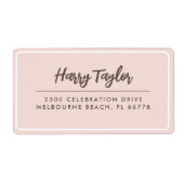 Étiquette Adresse de retour de script moderne simple (Devant)