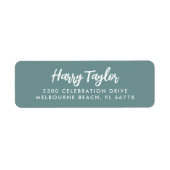 Étiquette Adresse de retour de script moderne simple (Devant)