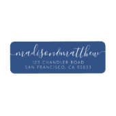 Étiquette Adresse de retour de script simple et moderne (Devant)