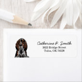 Étiquette Adresse de retour de Setter irlandais (En situation)