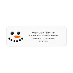 Étiquette Adresse de retour de Snowman