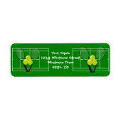Étiquette Adresse de retour de Tennis Design (Devant)