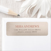 Étiquette Adresse de retour de Terracotta et de Sable Elemen (En situation)