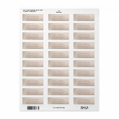 Étiquette Adresse de retour de Terracotta et de Sable Elemen (Feuille entière)