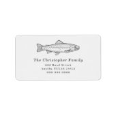 Étiquette Adresse de retour de truite (Devant)