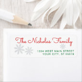 Étiquette Adresse de retour de typographie simple et élégant (En situation)