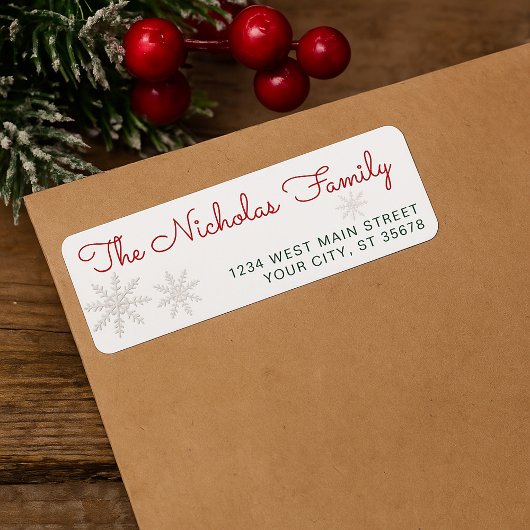 Étiquette Adresse de retour de typographie simple et élégant