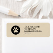 Étiquette Adresse de retour de vacances pour Empreinte de pa (En situation)