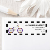 Étiquette Adresse de retour de vélo BMX (En situation)