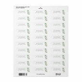 Étiquette Adresse de Retour de Verdure (Feuille entière)
