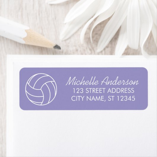 Étiquette Adresse de retour de volley-ball moderne tendance (En situation)
