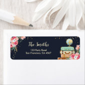 Étiquette Adresse de retour de voyage Label Mlle à Mme Avent (En situation)