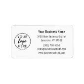 Étiquette Adresse de retour d'entreprise (Devant)