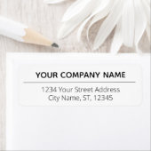 Étiquette Adresse de retour d'entreprise personnalisée simpl (En situation)