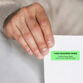 Étiquette Adresse de retour d'entreprise vert clair basée su