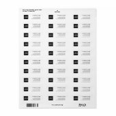 Étiquette Adresse de retour d'entreprise | Votre logo ici (Feuille entière)