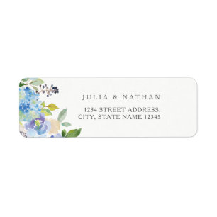 Étiquette Adresse de retour d'enveloppe de mariage florale b