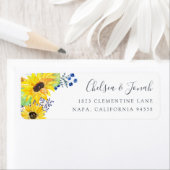 Étiquette Adresse de retour des champs de fleurs (En situation)