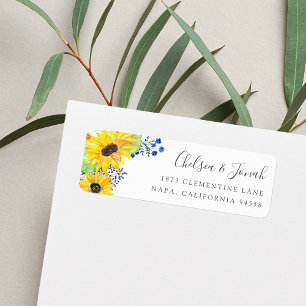 Étiquette Adresse de retour des champs de fleurs