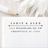 Étiquette Adresse de retour des couples classiques (En situation)