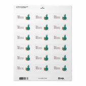 Étiquette Adresse de retour des escargots (Feuille entière)