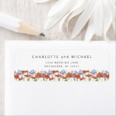 Étiquette Adresse de retour des fleurs sauvages de prairie a (En situation)