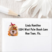 Étiquette Adresse de retour des Inséparables (En situation)