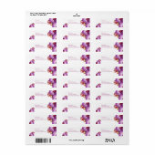 Étiquette Adresse de retour des orchidées (Feuille entière)