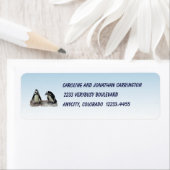 Étiquette Adresse de retour des pingouins (En situation)