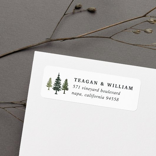 Étiquette Adresse de retour des pins grands