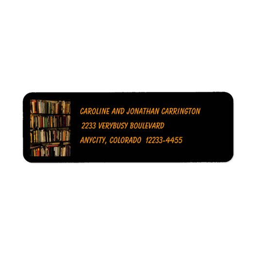 Étiquette Adresse de retour des tablettes de livre (Devant)